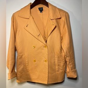 Eileen Fisher pumpkin cotton blend Peacoat size P